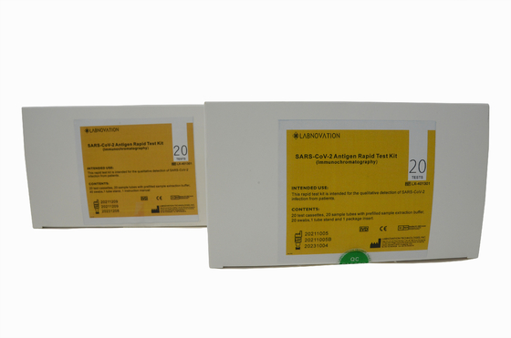 مجموعة أدوات اختبار التشخيص الطبي الاحترافية 20 اختبارًا / مجموعة SARS-CoV-2 سريعة المسحة