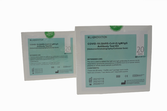 طقم اختبار الأجسام المضادة السريع ISO9001 للكشف النوعي عن مجموعة اختبار الأجسام المضادة IgG IgM السريعة