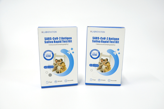 SARS CoV 2 Antigen اللعاب السريع طقم الاختبار الذاتي للمواد البلاستيكية دقة 99.21٪
