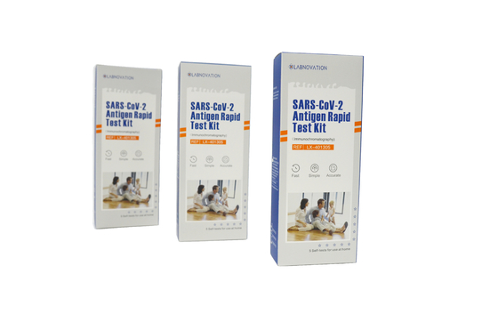ينتج عن مجموعة أدوات اختبار المستضد السريع ISO9001 Plastic Sars Cov 2 في 15 دقيقة من اختبار Labnovation