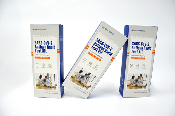 ينتج عن مجموعة أدوات اختبار المستضد السريع ISO9001 Plastic Sars Cov 2 في 15 دقيقة من اختبار Labnovation
