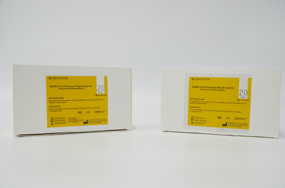 100.00٪ خصوصية مجموعة اختبار SARS-CoV-2 Antigen RTK 20 اختبارات Labnovation Test