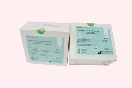 كاسيت IVD CoV-19 IgG IgM طقم اختبار الأجسام المضادة 2C إلى 30C درجة حرارة التخزين