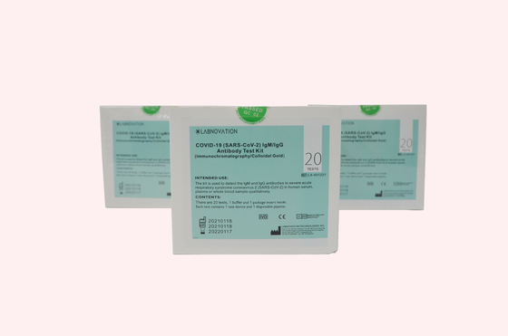 مجموعة Labnovation CoV-19 IgG IgM Rapid Anti Body Test Kit 1 قطرة 20ul