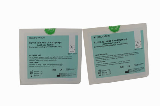 طقم اختبار الأجسام المضادة IgG IgM السريع العالمي SARS-CoV-2 حساسية 90٪