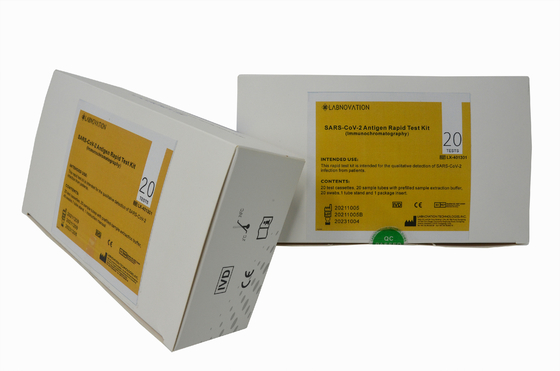 مجموعة أدوات اختبار التشخيص الطبي الاحترافية 20 اختبارًا / مجموعة SARS-CoV-2 سريعة المسحة