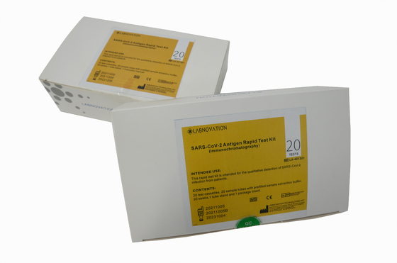 طقم اختبار مستضد SARS-CoV-2 سريع اختبار ISO13485 MSDS في 10-15 دقيقة