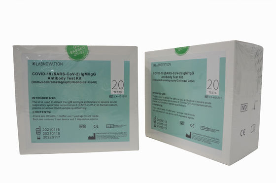 COVID-19 IgG IgM مجموعة الاختبار السريع للجسم المضاد خطوة واحدة تعمل مجموعة اختبار سريع عالي الدقة