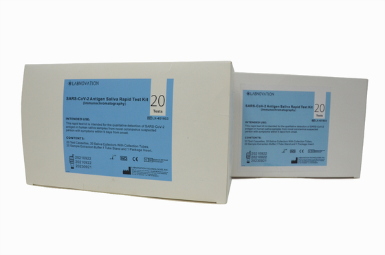 طقم اختبار مستضد اللعاب عالي الجودة لـ CoV-19 20 اختبارًا طقم اختبار اللعاب RTK Ag