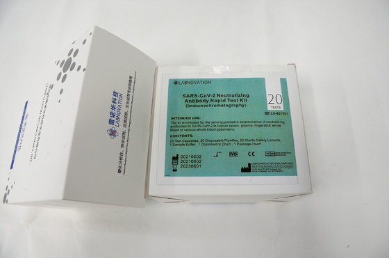 ISO13485 طقم اختبار الجسم المضاد السريع التحييد 95.00٪ دقة