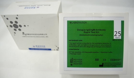 ISO13485 15 Min Dengue Antibody IgM IgG Test Kit لعيادة المستشفى