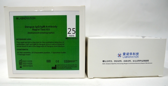 ISO13485 15 Min Dengue Antibody IgM IgG Test Kit لعيادة المستشفى