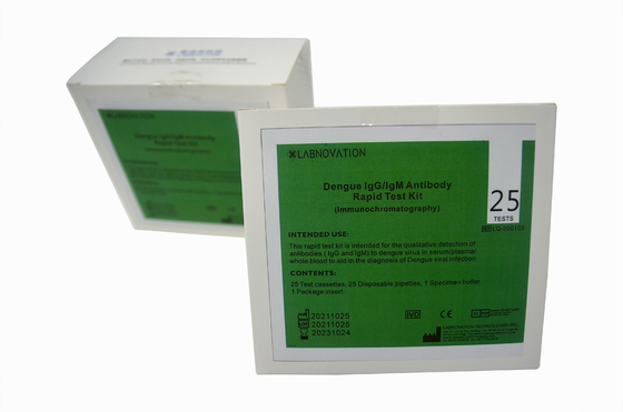 30ul عينات صغيرة طقم اختبار الأجسام المضادة Igm Igg لحمى الضنك ISO 13485
