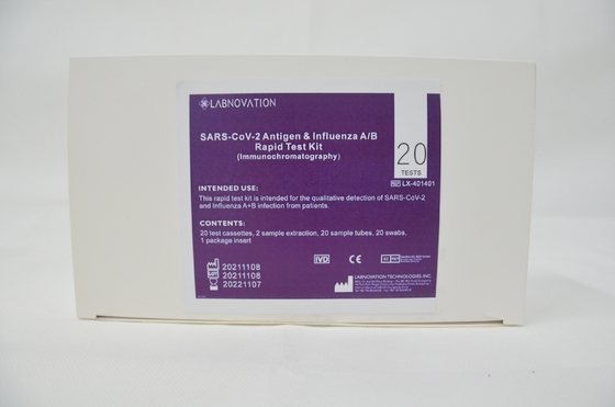 CE SARS-CoV-2 Antigen Influenza A B Test Kit عالية الدقة