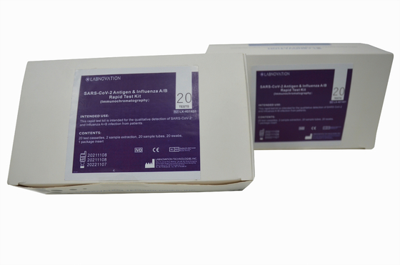 CE SARS-CoV-2 Antigen Influenza A B Test Kit عالية الدقة