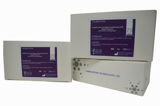 مجموعة اختبار Labnovation Fast Antigen Influenza AB 20 شريط اختبار