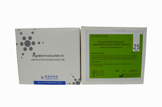 ISO13485 25 اختبارات حمى الضنك مجموعة اختبار الأجسام المضادة لـ NS1 IgM IgG