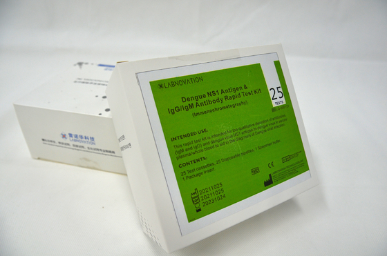 ISO9001 IgG IgM Combo Dengue NS1 Ag مجموعة اختبار سريع 25 قطعة