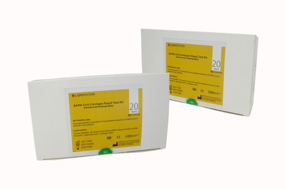 طقم اختبار مستضد ISO13485 Sars-Cov-2 لمدة 15 دقيقة وقت الاختبار 20 اختبارًا / مجموعة